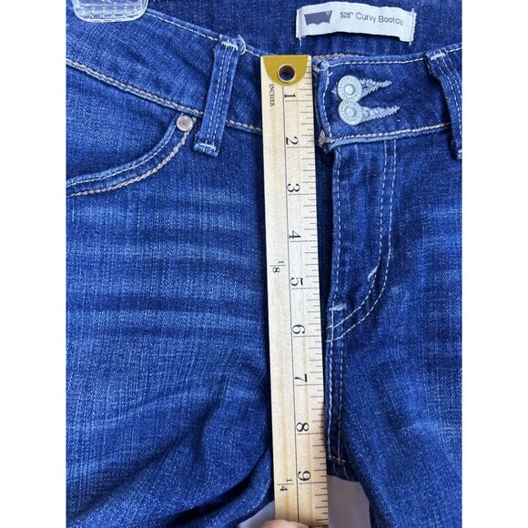 Levi’s 529 Curvy Bootcut Jeans Women’s Size 27 Blue Mid Rise Stretch Denim Pants - Picture 8 of 12